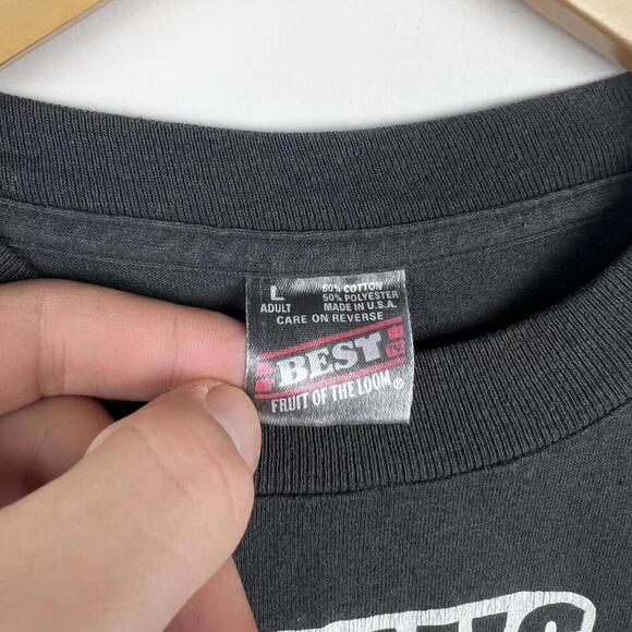 90s Vintage Miamisburg Vikings Basketball T-Shirt  Size L Made in USA 1996 - Picture 5 of 6